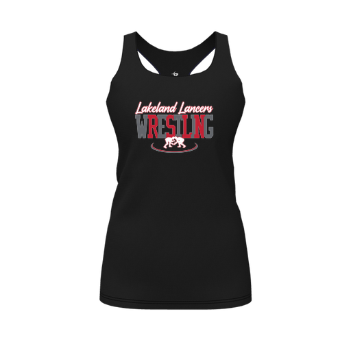 [FT0TRBBK-FYS-LOGO1] Decker Racerback Tank Top (Female Youth S, Black, Logo 1)
