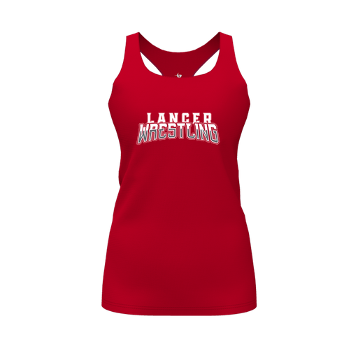 [CUS-DFW-RCBK-PER-RED-FYS-LOGO2] Racerback Tank Top (Female Youth S, Red, Logo 2)