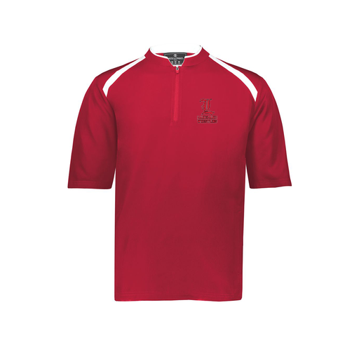 [229581-AS-RED-LOGO3] Men's Dugout Short Sleeve Pullover (Adult S, Red, Logo 3)
