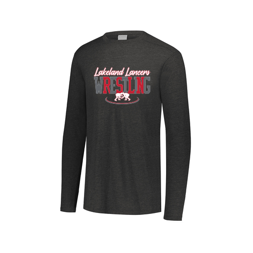 [FTLCUBBK-AXS-LOGO1] Decker Men's Tri-Blend T-Shirt - Long Sleeve (Adult XS, Black, Logo 1)