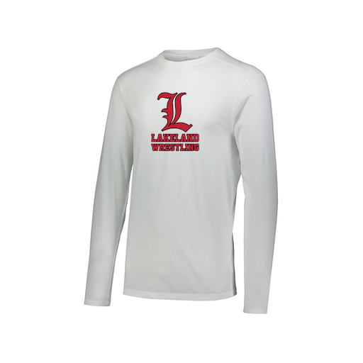 [FTLCUBWH-AXS-LOGO3] Decker Men's Tri-Blend T-Shirt - Long Sleeve (Adult XS, White, Logo 3)