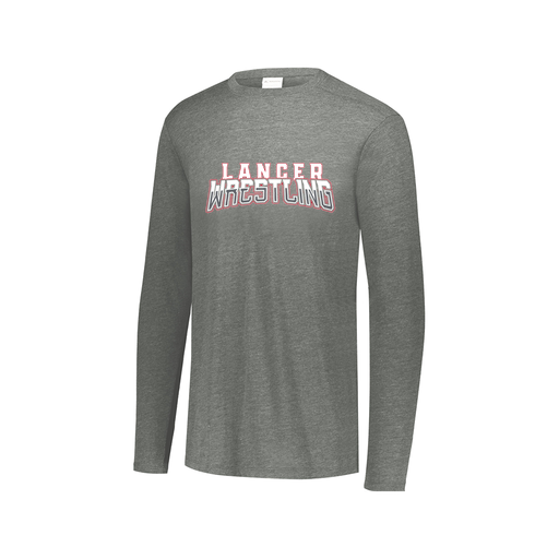 [FTLCUBGY-AXS-LOGO2] Decker Men's Tri-Blend T-Shirt - Long Sleeve (Adult XS, Gray, Logo 2)