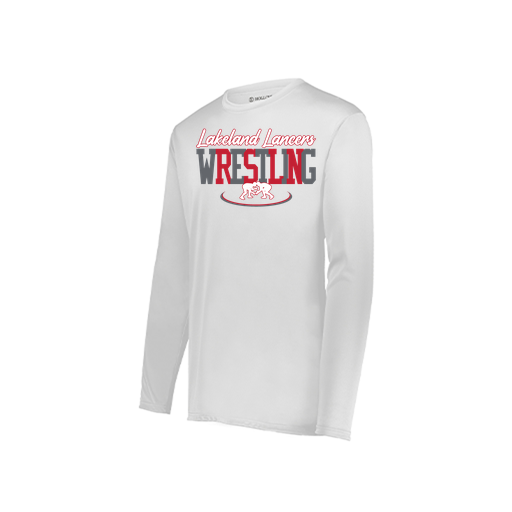 [222823.005.S-LOGO1] Youth LS Smooth Sport Shirt (Youth S, White, Logo 1)