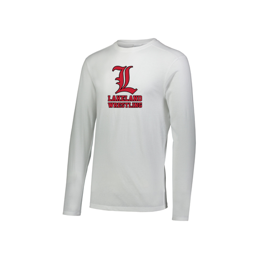 [FTLCUBWH-YS-LOGO3] Decker Youth Tri-Blend T-Shirt - Long Sleeve (Youth S, White, Logo 3)