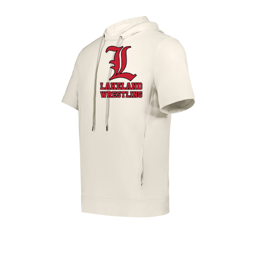 [222605-WHT-YS-LOGO3] YOUTH VENTURA SOFT KNIT SHORT SLEEVE HOODIE (Youth S, White, Logo 3)