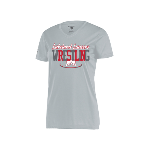 [222820.099.S-LOGO1] Ladies Movement Dri Fit Shirt (Female Adult S, Silver, Logo 1)