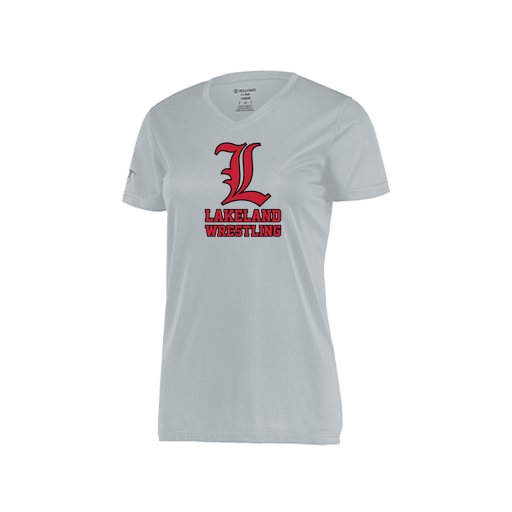 [222820.099.S-LOGO3] Ladies Movement Dri Fit Shirt (Female Adult S, Silver, Logo 3)