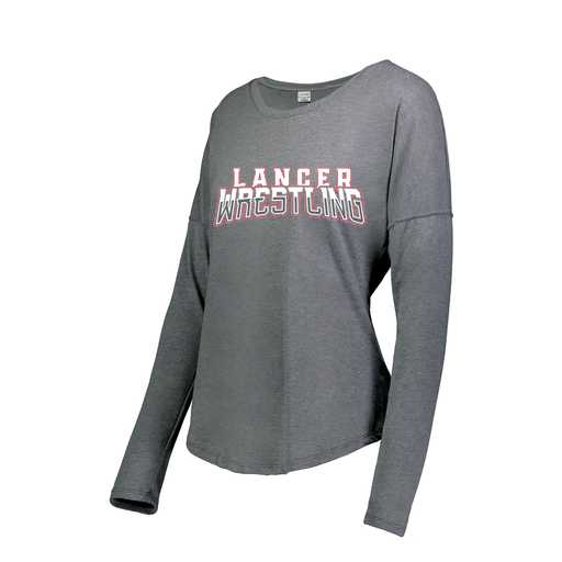 [FTLCUBGY-FAXS-LOGO2] Ladies LS Ultra-blend T-Shirt (Female Adult XS, Gray, Logo 2)